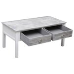 vidaXL Table basse Gris 100 x 50 x 45 cm Bois