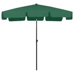 vidaXL Parasol de plage vert 200x125 cm