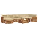 vidaXL Ensemble de canapés d'extérieur 8 Pièces Naturel et Beige