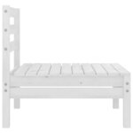 vidaXL Canapés centraux de jardin 4 Pièces Blanc Bois de pin massif