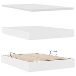 vidaXL Lit avec rangement et matelas Blanc 140 x 200 cm Simili cuir