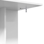 vidaXL Table d'appoint Blanc 45 x 40 x 62 5 cm Bois d'ingénierie