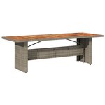 vidaXL Ensemble de bistro de jardin 9 Pièces coussins gris poly rotin