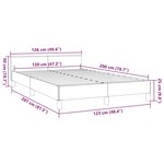 vidaXL Cadre de lit sans matelas marron foncé 120x200 cm tissu