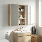 vidaXL Armoire murale de salle de bain Chêne Sonoma 30 x 14 x 70 cm