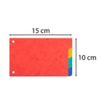 Intercalaires Pour Fiches Bristol Carte Lustrée 225g/m2 4 Positions - 100x150mm - Couleurs Assorties - X 10 - Exacompta