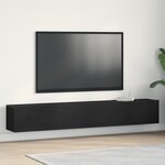 Meubles TV vidaXL 2 Pièces Chêne Noir 100x30x30 cm Bois d'ingénierie