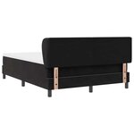 vidaXL Lit à ressorts avec matelas Noir 140 x 190 cm Velours
