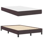 vidaXL Lit à ressorts avec matelas Marron foncé 120 x 200 cm tissu