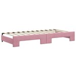 vidaXL Lit de jour avec lit gigogne rose 90x200 cm velours