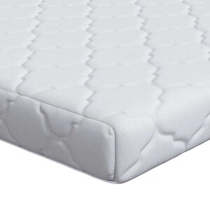 vidaXL Matelas Blanc 90 x 190 cm Tissu jacquard