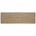 vidaXL Tapis de surface Rectangulaire Naturel et Noir 80 x 200 cm Jute
