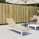 vidaXL Coussin de chaise de terrasse beige (75+105)x50x3 cm