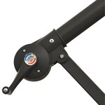 vidaXL Parasol en porte-à-feux et poteau métallique 350 cm Anthracite