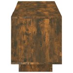 vidaXL Meuble TV avec lumières LED Chêne fumé 160x35x40 cm