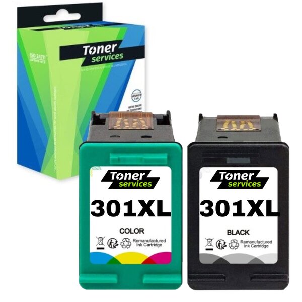 Compatible HP 301XL Pack 2 Cartouches Noir et couleurs