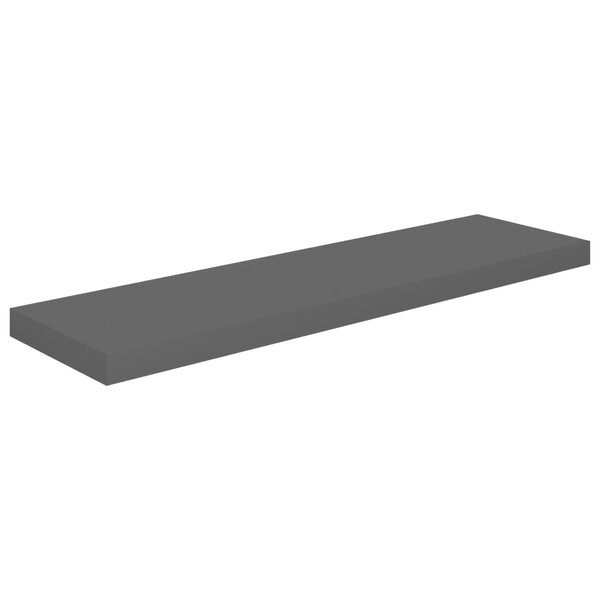 vidaXL Étagère murale flottante Gris brillant 90x23 5x3 8 cm MDF