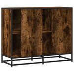 vidaXL Buffet chêne fumé 92x35x76 cm bois d'ingénierie