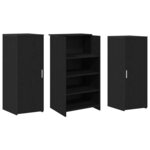 vidaXL Bureau de réception chêne noir 135x50x103 5cm bois d'ingénierie