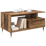 vidaXL Table basse Bois ancien 90 x 49 x 45 cm Bois d'ingénierie