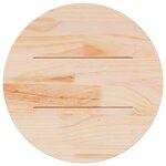 vidaXL Dessus de table rond Ø50x3 cm bois de pin massif