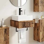 vidaXL Basin de lavage mural Bois ancien 40 x 41 x 39 cm