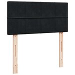 vidaXL Sommier à lattes de lit avec matelas Noir 90x200 cm Velours