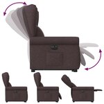 vidaXL Fauteuil inclinable électrique marron foncé tissu