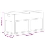 vidaXL Boîte de rangement de jardin 320 L Gris Noir