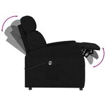 vidaXL Fauteuil Noir Tissu