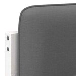 vidaXL Tête de lit capitonnée Blanc et gris clair 150 cm Pin massif