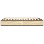 vidaXL Cadre de lit sans matelas chêne sonoma 150x200 cm