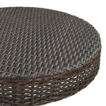 vidaXL Ensemble de bar de jardin avec coussins 5 Pièces marron poly rotin