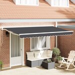 vidaXL Tissu de remplacement pour store pour cadre de 4x2 m Anthracite