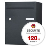 Boite à colis Atout 1 porte Noir Sablé RAL 2100MS