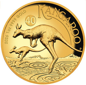 Monnaie AUSTRALIAN KANGAROO 1 Oz Or 100$ Australia 2026 (PRÉCOMMANDE)