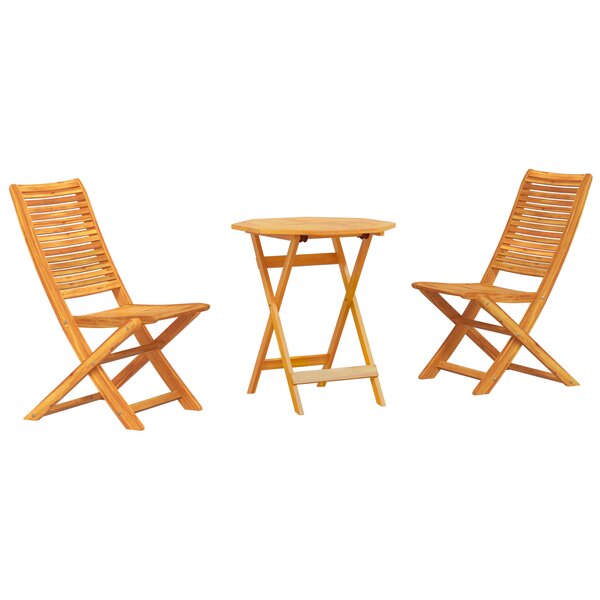 vidaXL Ensemble de mobilier d'extérieur 3 Pièces Marron 70 x 70 x 75 cm