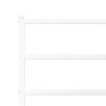 vidaXL Cadre de lit métal sans matelas avec pied de lit blanc 75x190cm