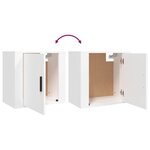 vidaXL Tables de chevet murales 2 Pièces Blanc 50x30x47 cm