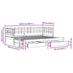 vidaXL Lit de jour avec gigogne et tiroirs sans matelas blanc 90x200cm