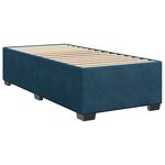 vidaXL Sommier à lattes de lit avec matelas bleu 90x200 cm velours
