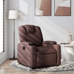 vidaXL Fauteuil inclinable Marron foncé Tissu