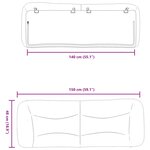 vidaXL Coussin de tête de lit crème 140 cm tissu