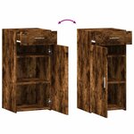 vidaXL Buffet chêne fumé 45x42 5x93 cm bois d'ingénierie