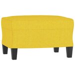 vidaXL Ensemble de canapés 3 Pièces avec coussins jaune clair tissu