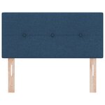 Tête de lit capitonnée bleu 100 cm en tissu