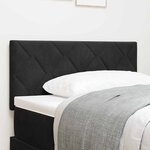 vidaXL Tête de lit Montage mural Géométrique Noir 90 cm Velours