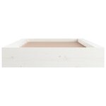 vidaXL Cadre de lit sans matelas blanc 120x190 cm bois massif