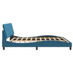 vidaXL Cadre de lit avec lumières LED bleu 200x200 cm velours