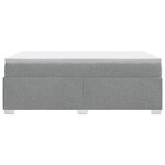 vidaXL Sommier à lattes de lit et matelas gris clair 120x190 cm tissu